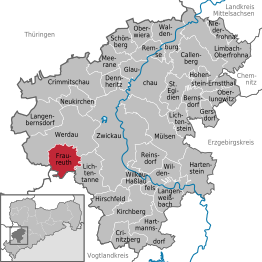 Kaart van Fraureuth