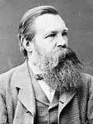 Friedrich Engels exhibiting a full moustache and beard that was a common style among Europeans of the 19th century.