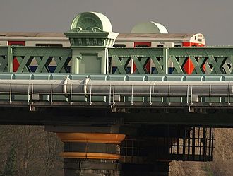 Fulham Railway Bridge Fulham railway bridge with train.jpg