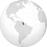 Map showing Guyana