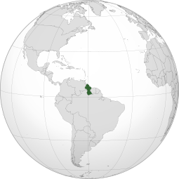 Localização Guiana