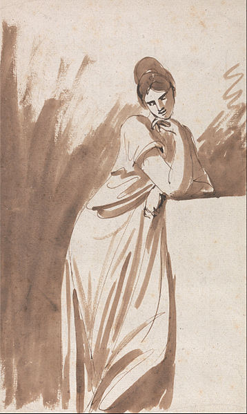 File:George Romney - Lady Leaning on a Column- (Possibly a Sketch for "Miss Woodley") - Google Art Project.jpg