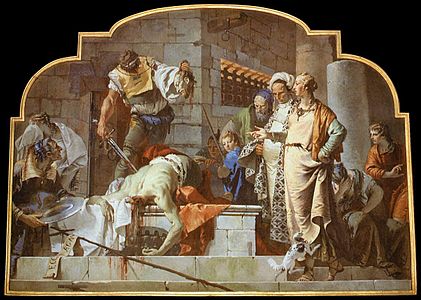 Le Martyre de Saint Jean-Baptiste Giambattista Tiepolo, 1732-1733 Chapelle Colleoni, Bergame