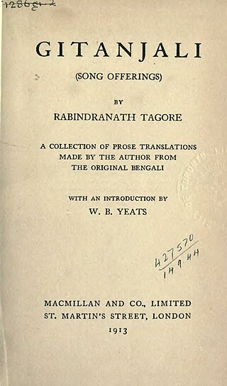 <i>Gitanjali</i> Collection of poems by Rabindranath Tagore