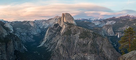 Sunset view towards Half Dome (near Glacier Point)