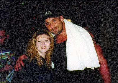 Goldberg posing with a fan in 1998