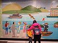 HK ALC 港鐵 MTR 海怡半島站 South Horizons Station platform wall mural Mosaics art 香港仔避風塘 Aberdeen Typhoon Shelter Soaring Horizons 翱遊半島 Pow Chuek Mei 鮑卓微 Dec 2016 Lnv2 18.jpg