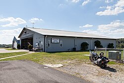 Hangar at McVille Airport, Armstrong County, Pennsylvania.jpg