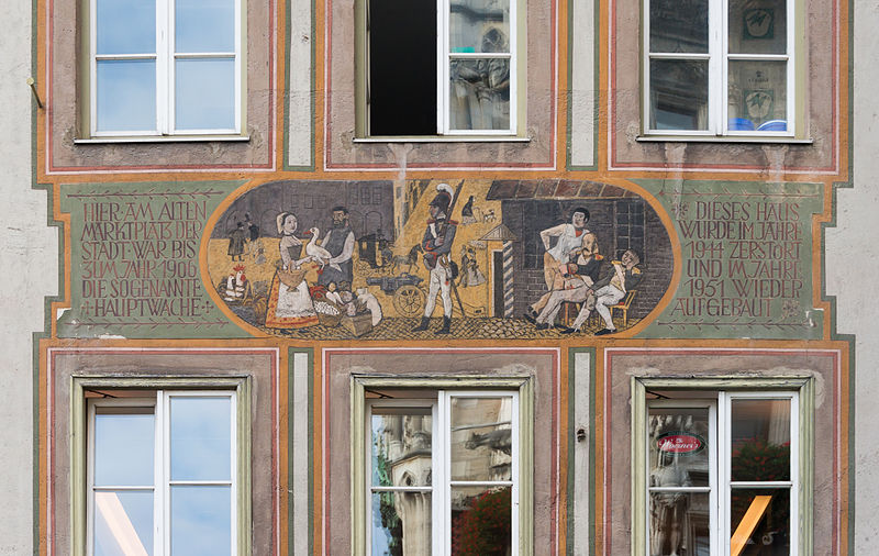 File:Hauptwache mural painting Marktplatz Munich.jpg