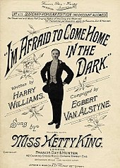 1907 Hetty King sheet music, expressing a concern of modern residents HettyKingDark.jpg