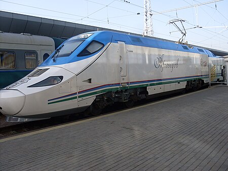 Hi-speed trains Afrosiyab (Uzbekistan).JPG