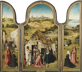 <i>Adoration of the Magi</i> (Bosch, Madrid) Triptych by Hieronymus Bosch