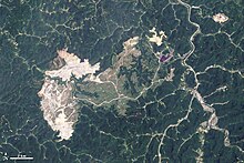 The Hobet mine in West Virginia taken by NASA LANDSAT in 2009 Hobet Mountaintop mine West Virginia 2009-06-02.jpg