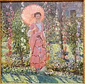 Hollyhocks by Frederick Carl Frieseke, c. 1912-1913 AD, oil on canvas - Museo Nacional Centro de Arte Reina Sofía - DSC08749.JPG