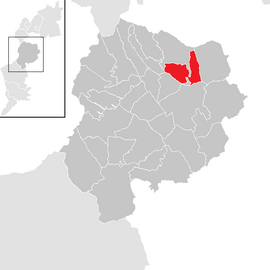 Poloha obce Horitschon v okrese Oberpullendorf (klikacia mapa)