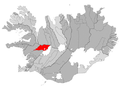 Lage der ehemaligen Gemeinde Hvítársíða (Gebietsstand Dezember 2005)
