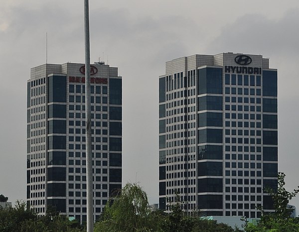 Headquarters (right) in Seoul, South Korea