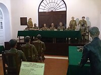 A modern display of the Indian National Army trials INA trial IN Red Fort.jpg