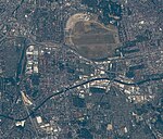 2022 photo (crop of Berlin photo, from ISS), location in Berlin-Tempelhof