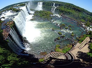 'n Uitsig oor die Iguazú-waterval