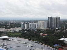 Residential towers in the township featuring One Madison Place, Lafayette Park Square, and The Palladium (from left to right, respectively) Iloilo Business Park north condos top view (Mandurriao, Iloilo City; 01-26-2023).jpg