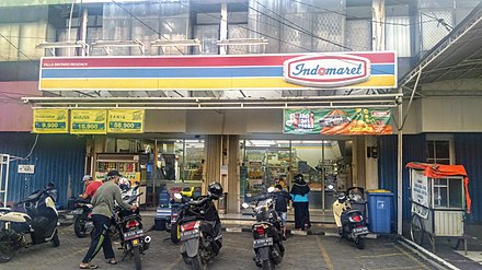 An Indomaret convenience store in Banten, Indonesia.