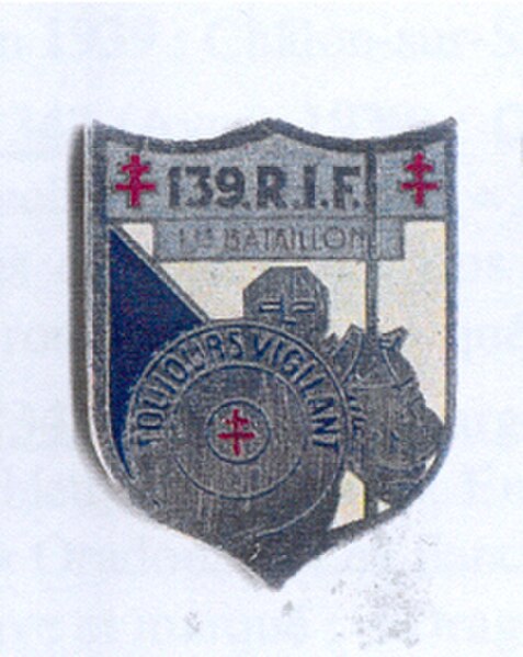 Insignia of the 139th RIF.