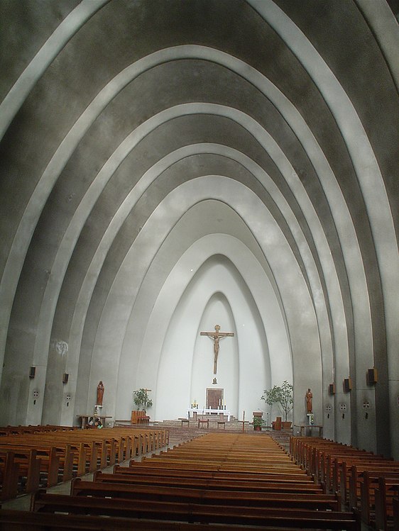 Interior of the Cathedral of Chillán, Chile.
