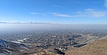 Winter inversion in the Salt Lake Valley seen from Grandeur Peak. Inversion in Salt Lake City.jpg
