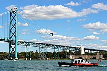 J.W. Westcott II on the Detroit River in front of the Ambassador Bridge J.W. Westcott II.jpg