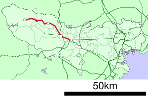 Stretch of the Ōme line