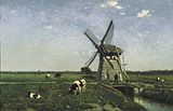Jan Hendrik Weissenbruch (1873): Landschaft mit Windmühle nahe Schiedam – Museum Boijmans van Beuningen
