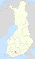 Kaart met de locatie van Janakkala