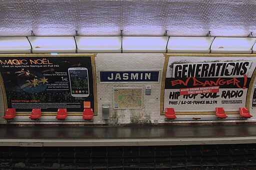 Jasmin (mtro Paris) cadres publicitaires par Cramos