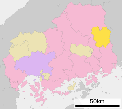 Lokasi Jinsekikōgen di Prefektur Hiroshima