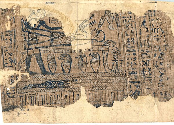 A portion of the papyri used by Joseph Smith as the source of the Book of Abraham. The difference between Egyptologists' translation and Joseph Smith'