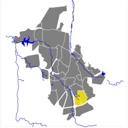 Map of Olympia in the urban area of ​​Windhoek