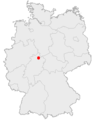 Position of Kassel in Germany