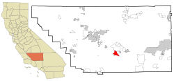 Umístění v okrese Kern a státu Kalifornie
