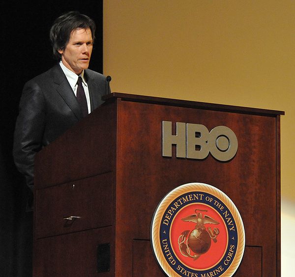 Kevin Bacon speaking before the premiere