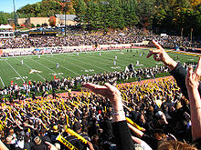 Kidd Brewer Stadium in 2007, with over 28,000 in attendance KiddBrewerStadium.jpg