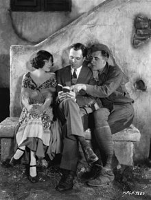 King Vidor (center) with Renee Adoree and John Gilbert. On the set of The Big Parade. King Vidor (Center) with Renee Adoree (L) and John Gilbert. On the set of The Big Parade (1925 film), M-G-M studios.jpg