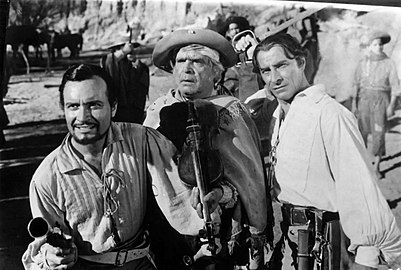 Ángel Magaña, Enrique Muiño and Sebastián Chiola in La guerra gaucha (1942), directed by Lucas Demare.