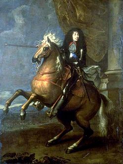 Retrato equestre de Luís XIV.  1668. Museu da Cartuxa, Douai.