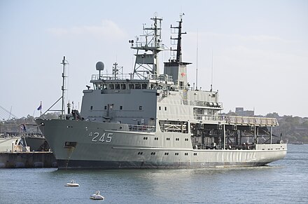 Australian survey ship HMAS Leeuwin, December 2013