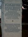 Left inscription of Jesus Christ at Piłsudski Square in Gdańsk