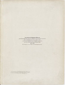 Les poésies de Stéphane Mallarmé (sarlavha sahifasi) .jpg