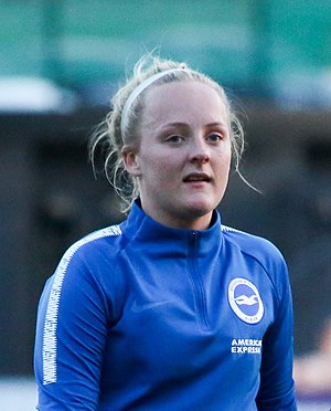 London Bees v Brighton & Hove Albion WFC, 18 April 2018 (06) (cropped) - Chloe Peplow.jpg