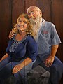 Lou and Terry by David Fairrington, oil on wood, 2011.