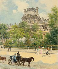 La place du Louvre, peinture de Louis Béroud réalisée en 1902.